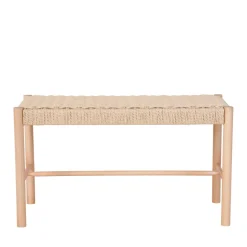 ABANO Banc en bois et corde tressée L80cm