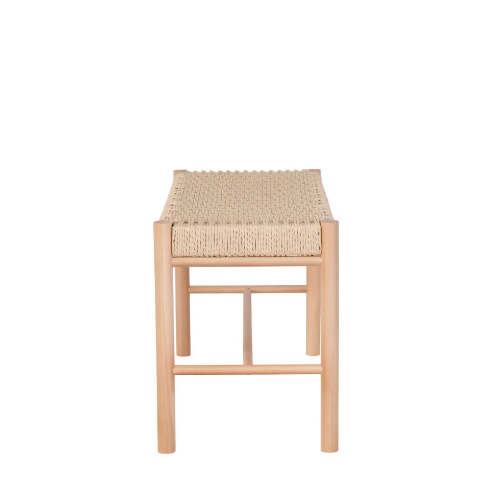 ABANO Banc en bois et corde tressée L80cm
