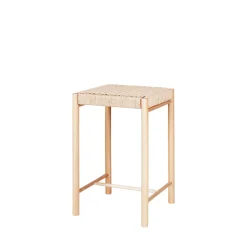 ABANO Tabouret de bar en bois et corde H66,5cm