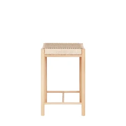 ABANO Tabouret de bar en bois et corde H66,5cm