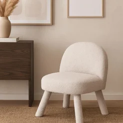 ABICA Fauteuil en tissu bouclette