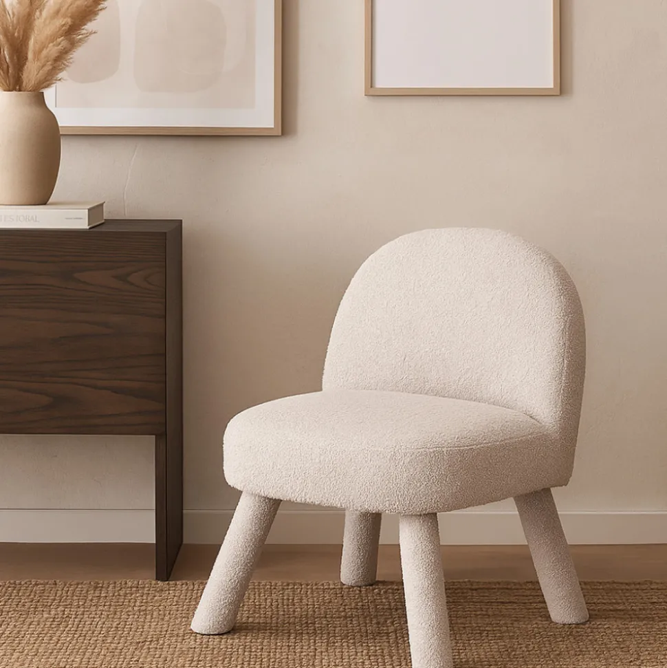 ABICA Fauteuil en tissu bouclette