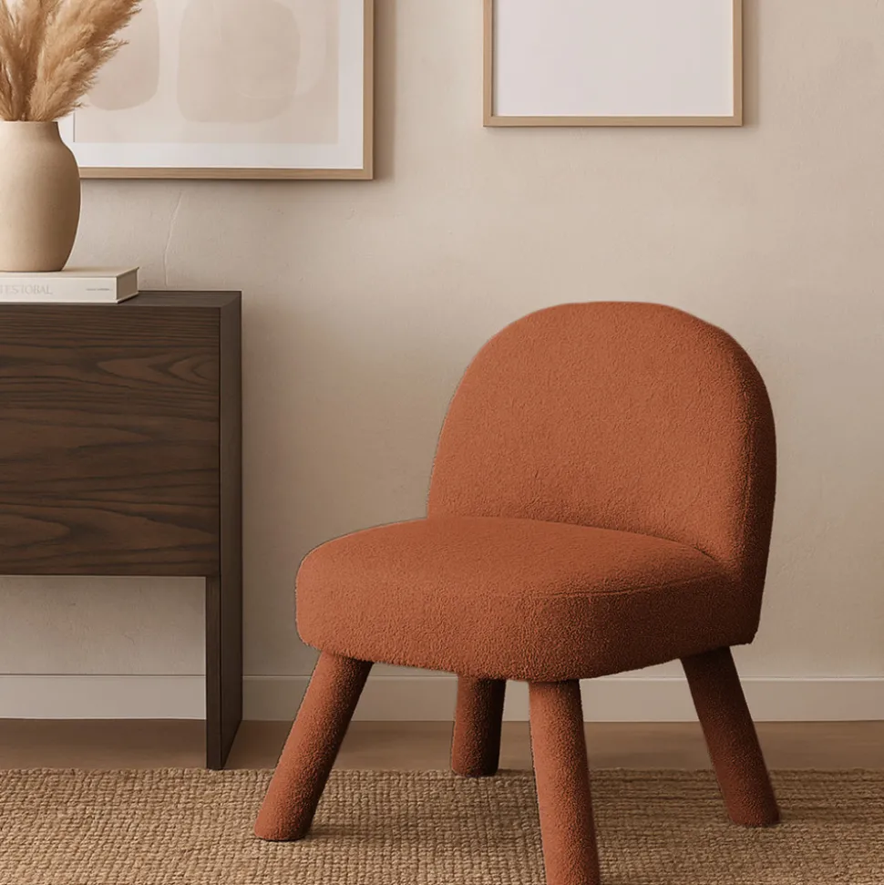 ABICA Fauteuil en tissu bouclette