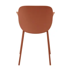 ACAPULCO Lot de 4 fauteuils de table intérieur et extérieur en plastique et métal