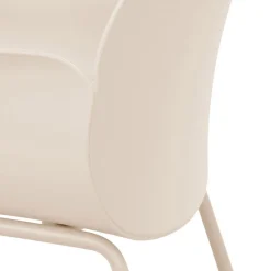 ACAPULCO Lot de 4 fauteuils de table intérieur et extérieur en plastique et métal