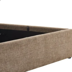 ACARA Lit coffre matelassé en tissu 160x200cm