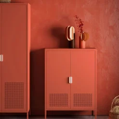 ADEL Buffet haut 2 portes en métal H110cm