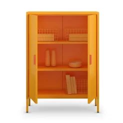 ADEL Buffet haut 2 portes en métal H110cm