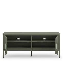 ADEL Meuble TV 2 portes en métal L120cm