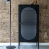 ADELAIDE Petit meuble de rangement en verre et métal H50cm