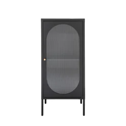 ADELAIDE Petit meuble de rangement en verre et métal H50cm