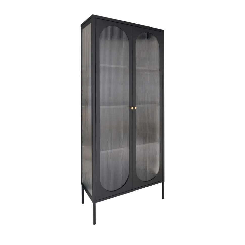 ADELAIDE Vitrine en verre et métal H180cm