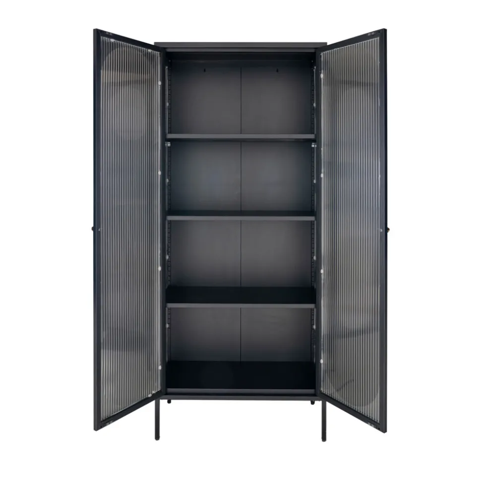 ADELAIDE Vitrine en verre et métal H180cm