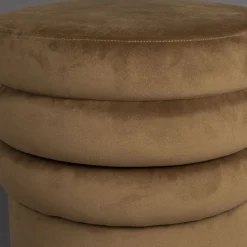ADITI Tabouret rond en velours ø40cm