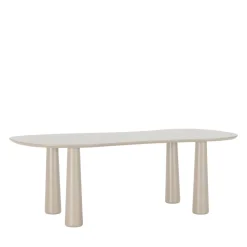 ADRINE Table à manger 8 personnes organique en bois