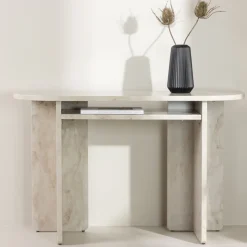 ALESUND Console aux bords arrondis effet marbre L120cm