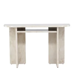 ALESUND Console aux bords arrondis effet marbre L120cm