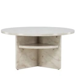 ALESUND Table basse ronde effet marbre ø85cm