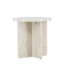 ALESUND Table d'appoint ronde effet marbre ø50cm