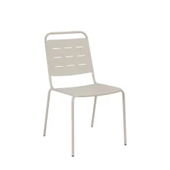 ARIA Lot de 4 chaises de jardin en métal
