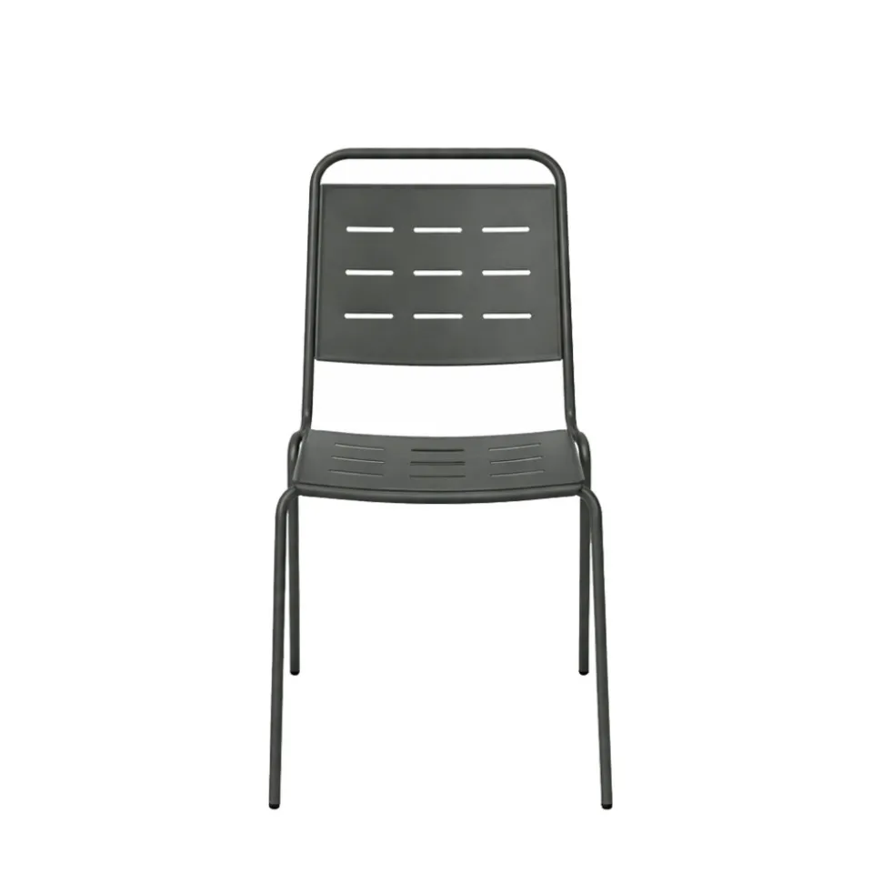 ARIA Lot de 4 chaises de jardin en métal
