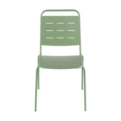 ARIA Lot de 4 chaises de jardin en métal
