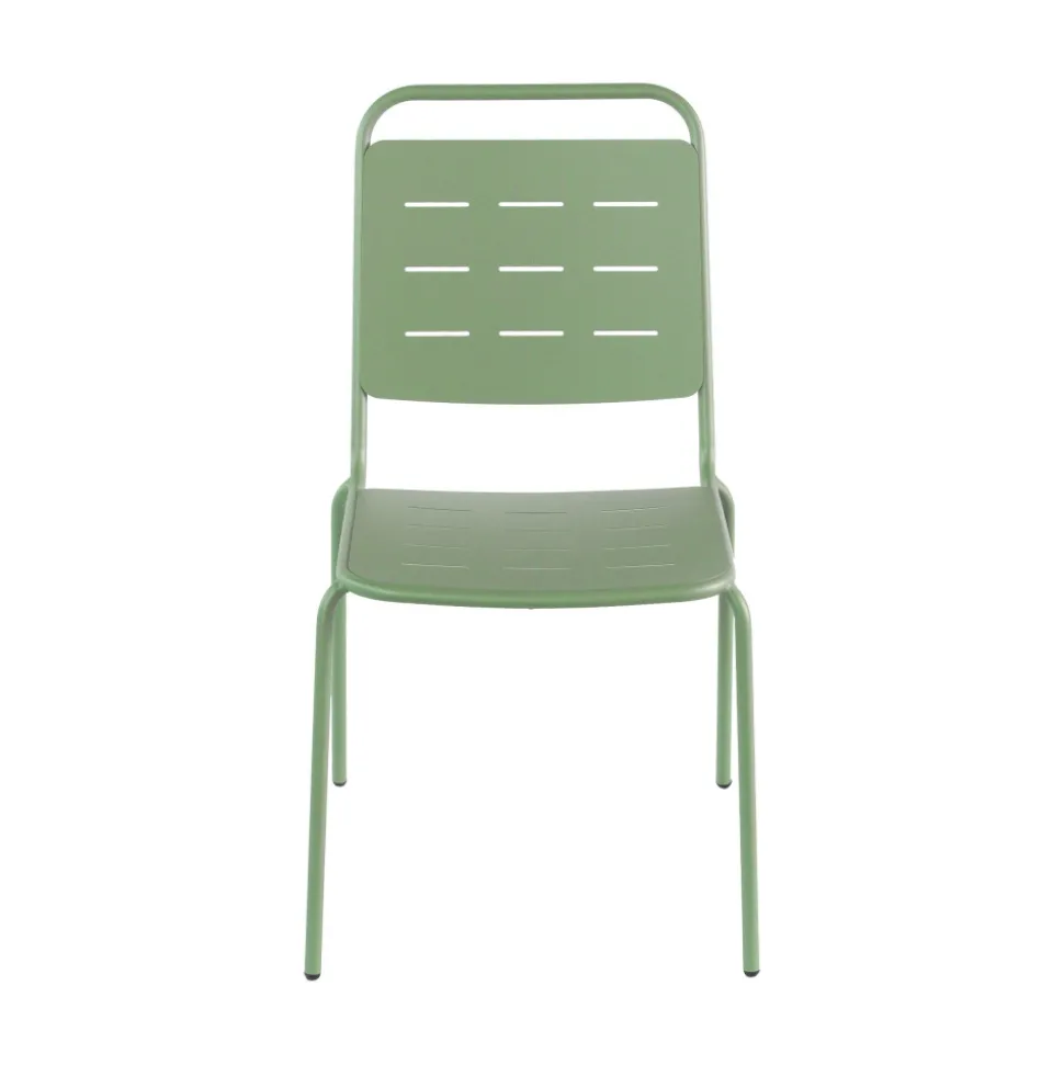 ARIA Lot de 4 chaises de jardin en métal