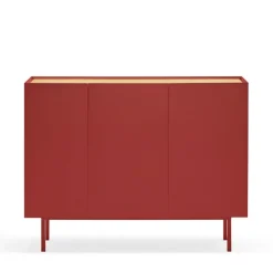 ARISTA Buffet en bois 3 portes 3 tiroirs L110cm