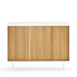 ARISTA Buffet en bois 3 portes 3 tiroirs L110cm