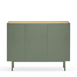 ARISTA Buffet en bois 3 portes 3 tiroirs L110cm