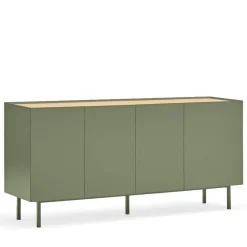 ARISTA Buffet en bois 4 portes 3 tiroirs L165cm