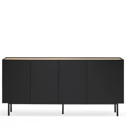 ARISTA Buffet en bois 4 portes 3 tiroirs L165cm