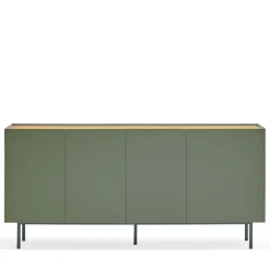 ARISTA Buffet en bois 4 portes 3 tiroirs L165cm