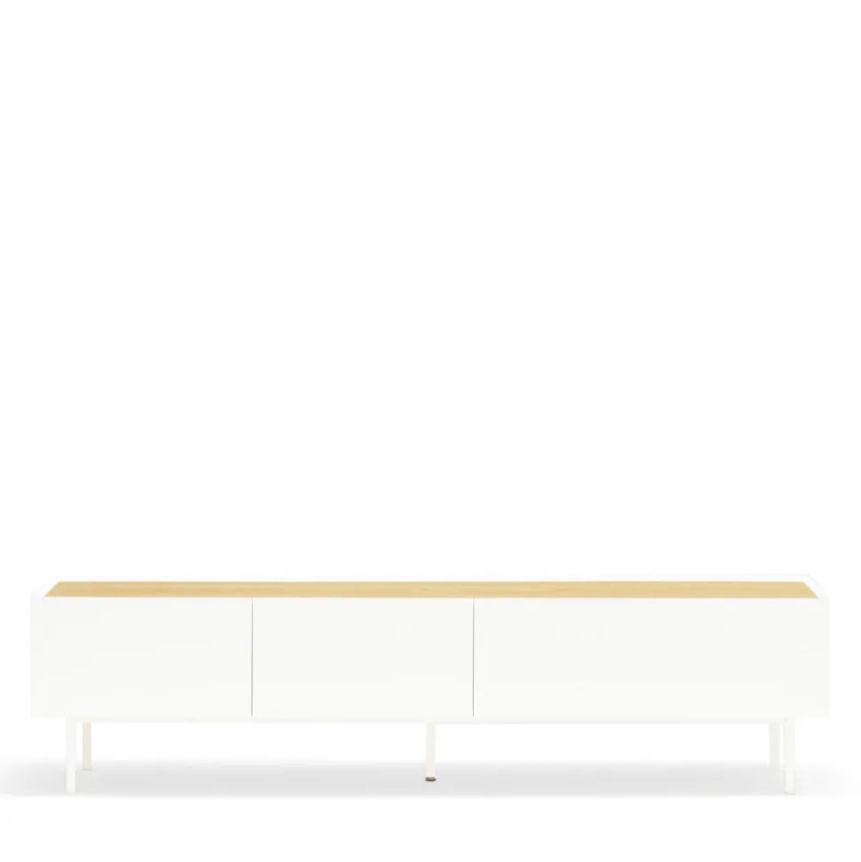 ARISTA Meuble TV en bois 1 porte 2 tiroirs L180cm