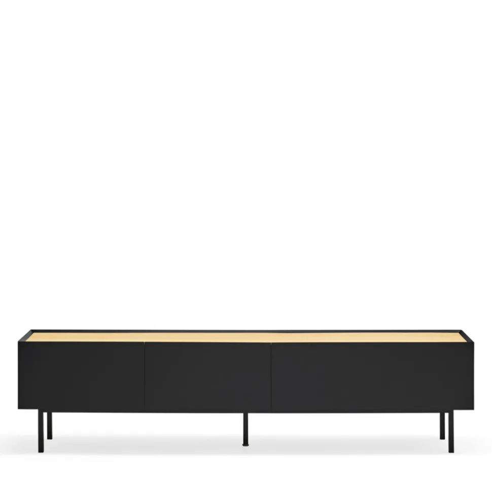 ARISTA Meuble TV en bois 1 porte 2 tiroirs L180cm