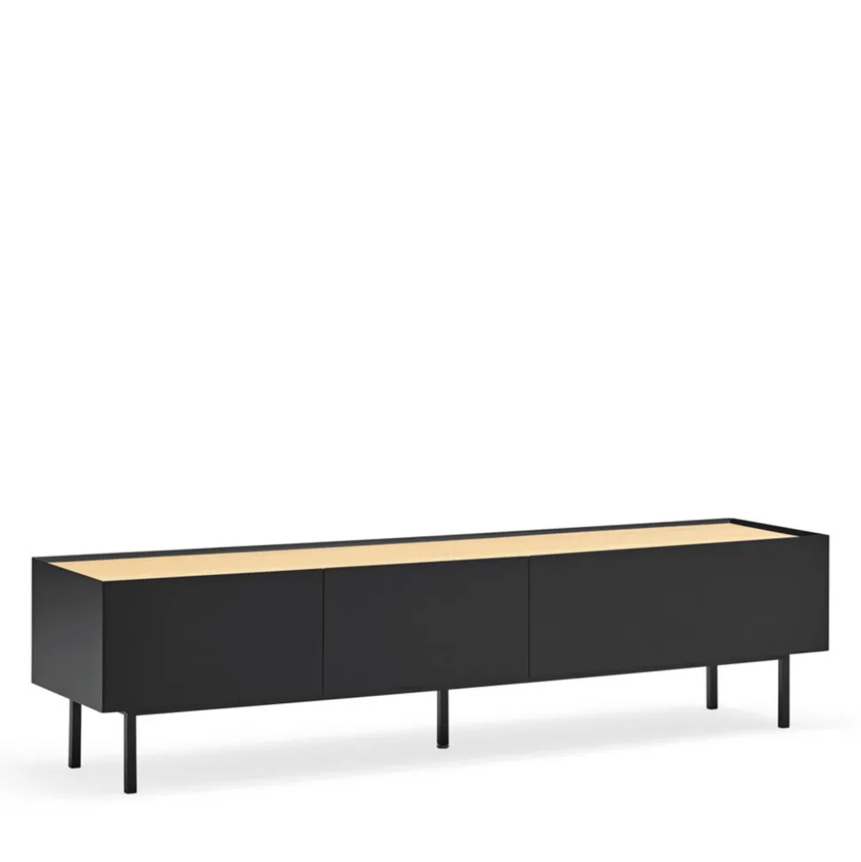ARISTA Meuble TV en bois 1 porte 2 tiroirs L180cm