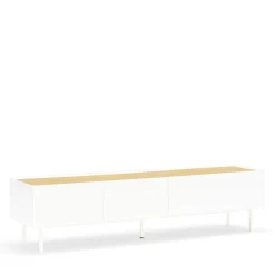 ARISTA Meuble TV en bois 1 porte 2 tiroirs L180cm