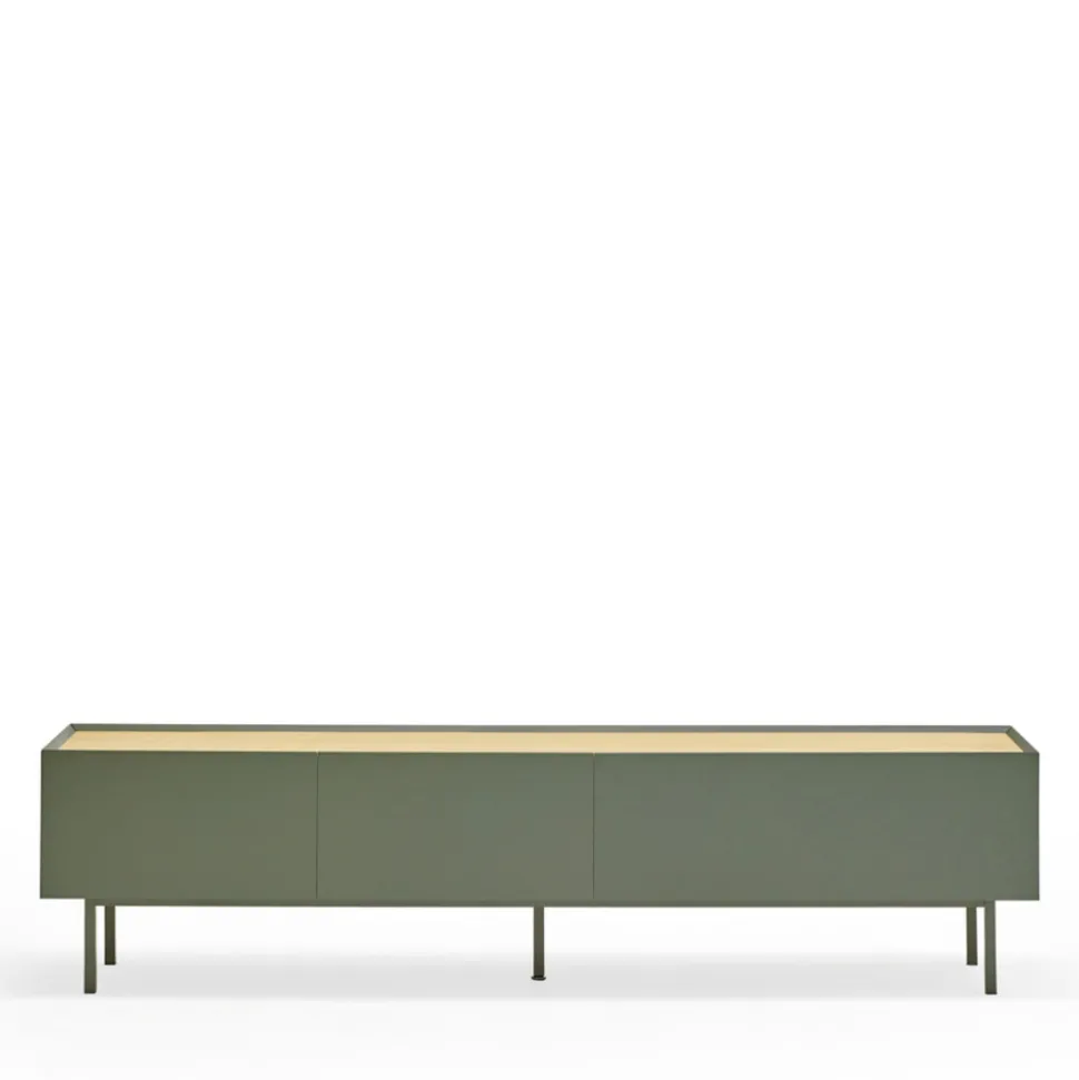 ARISTA Meuble TV en bois 1 porte 2 tiroirs L180cm