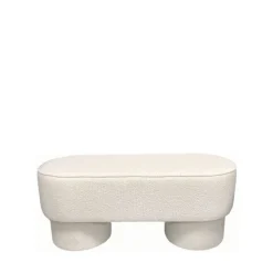 ARLO Banc arrondie en tissu bouclette L92cm