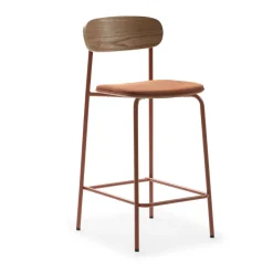 ARNO Lot de 2 chaises de bar en tissu et métal H66cm