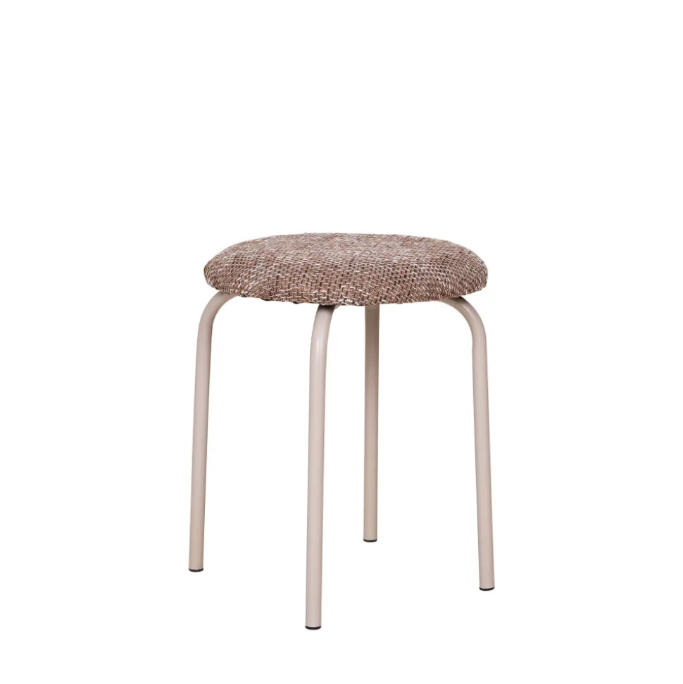 ASMARA Tabouret en tissu et métal H43cm
