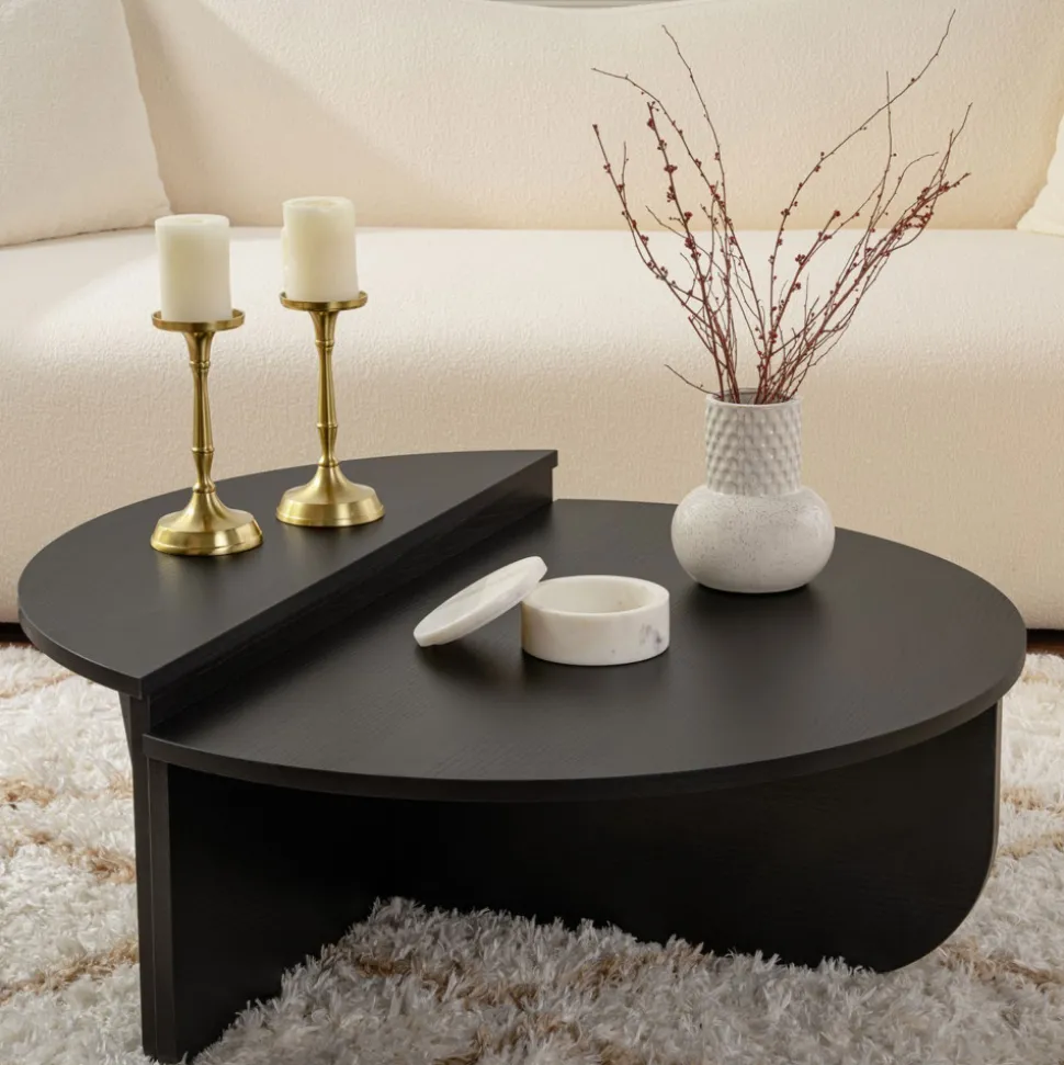 ASYA Lot de 2 tables basses en bois