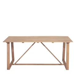 AVA Table à manger de jardin 6 personnes en bois