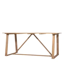 AVA Table à manger de jardin 6 personnes en bois