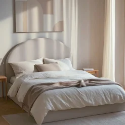 BACKO Lit coffre en tissu 160x200cm