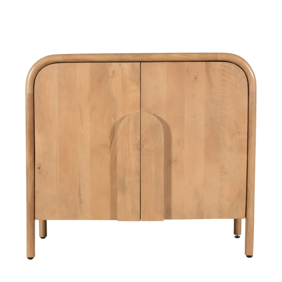 BALI Buffet 2 portes en bois massif L90cm