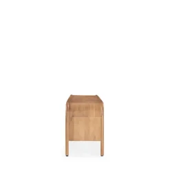 BALI Meuble TV 2 portes en bois massif L150cm