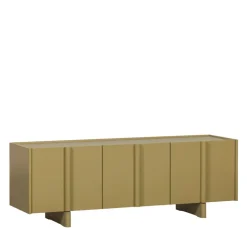 BASU Meuble TV 3 portes en bois L152cm