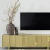 BASU Meuble TV 4 portes en bois L200cm