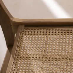 BASUKI Lot de 2 chaises en teck et cannage